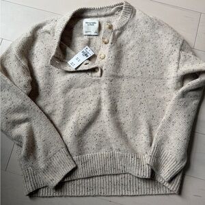 Abercrombie & Fitch Women's Speckled Beige Sweater